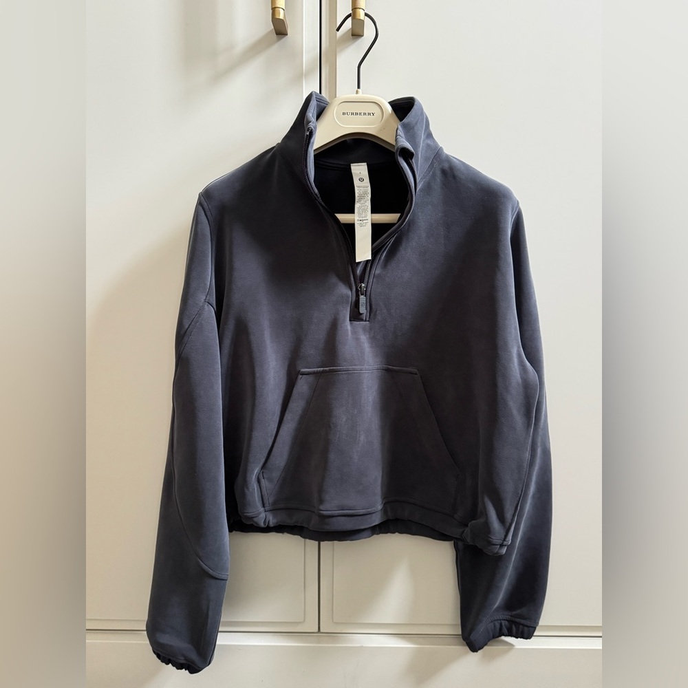 Lululemon half zip black long sleeve top in size small, women’s. Like brand new.